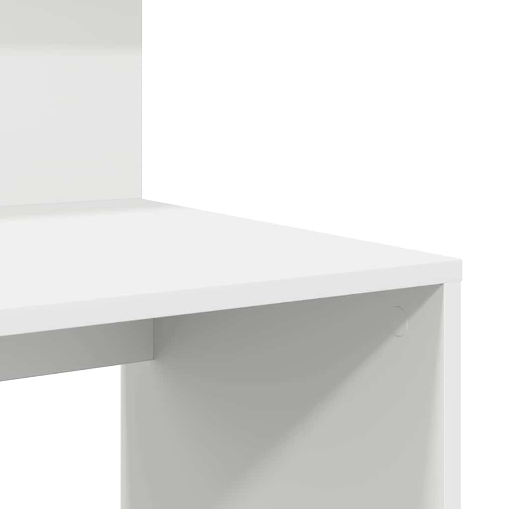 Desk with Storage White 90 x 48 x 101.5 cm Engineered Wood
