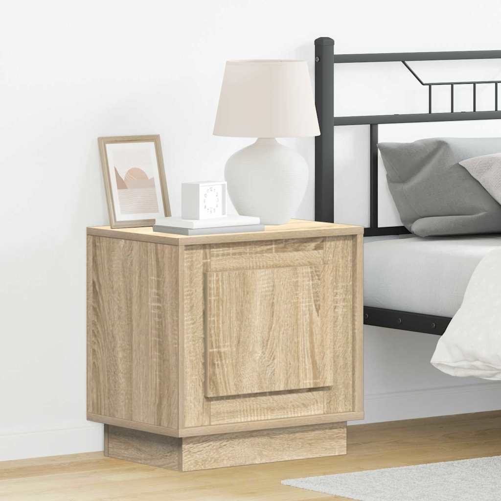Bedside Cabinet with 2 pcs Sonoma oak 44 x 34.5 x 45 cm