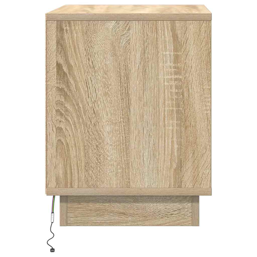 Bedside Cabinet with 2 pcs Sonoma oak 44 x 34.5 x 45 cm