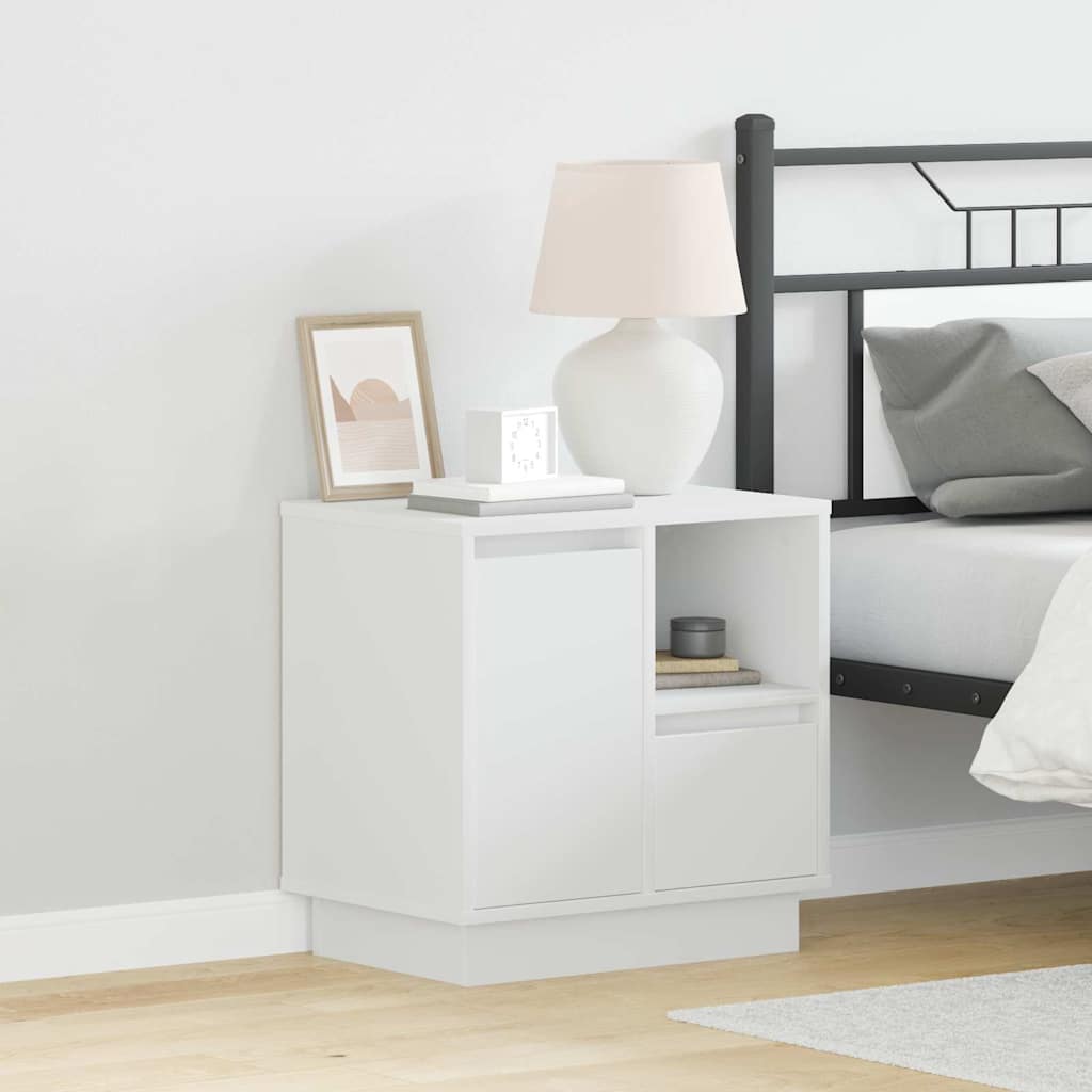 Bedside Cabinet 2 pcs White 50 x 34.5 x 50 cm. Engineered wood