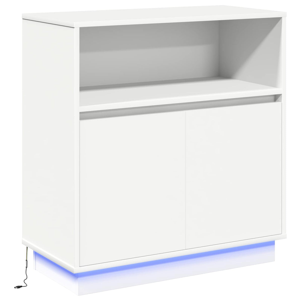 LED Sideboard White 71 x 34,5 x 75 cm Engineered Wood