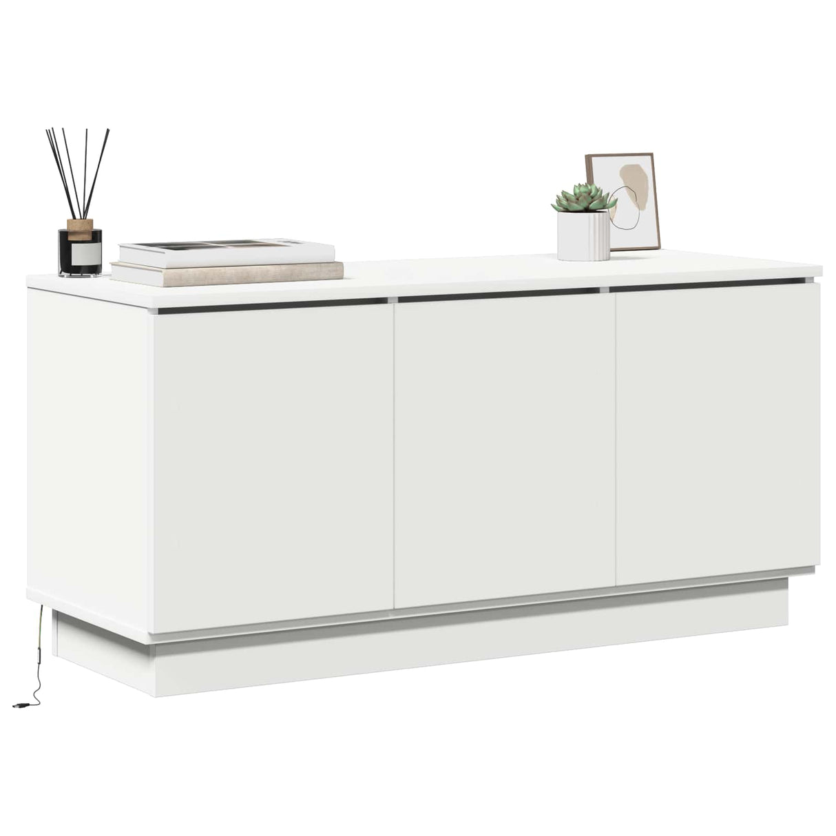 TV Cabinet 100 x 38 x 49 cm White Engineered Wood