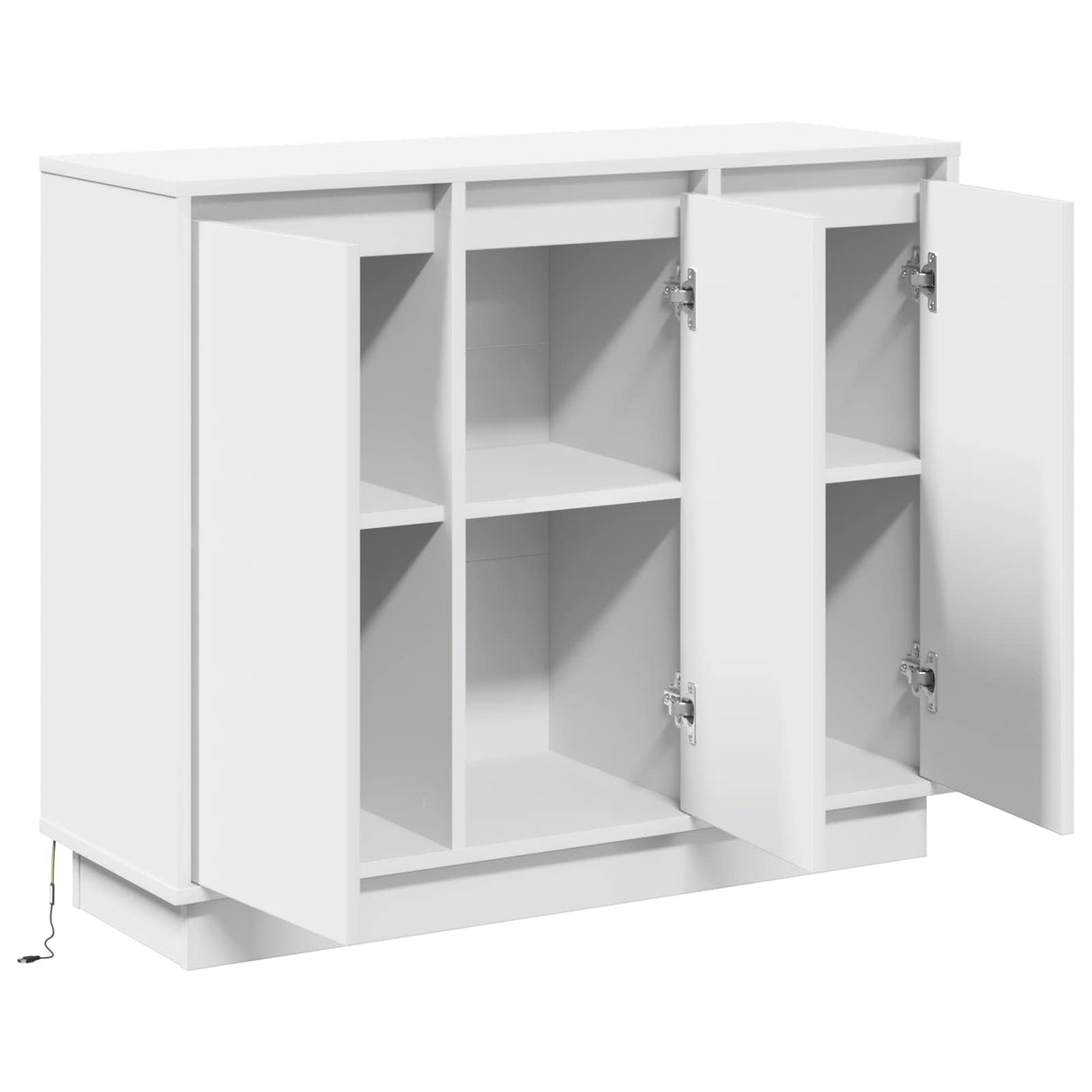 LED Sideboard White 90 x 32 x 75 cm Engineered Wood