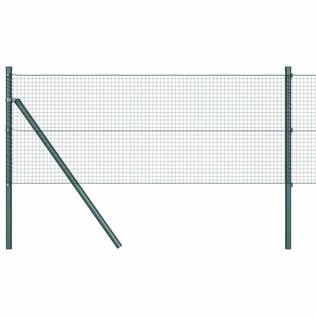 Welded Wire Fence Ground Fix 10 x 0,5 m PVC-Coated Steel Green