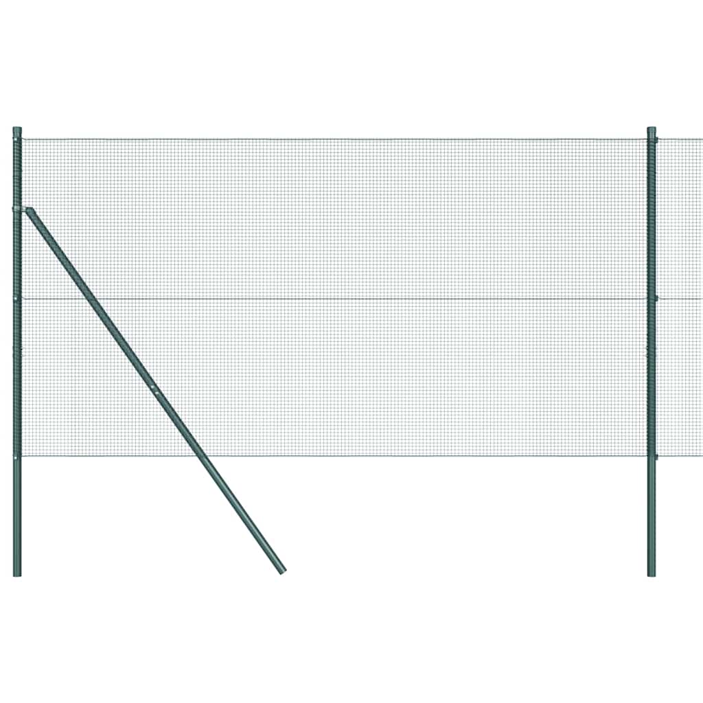 Welded Wire Fence Ground Fix 10 x 1 m PVC-Coated Steel Green