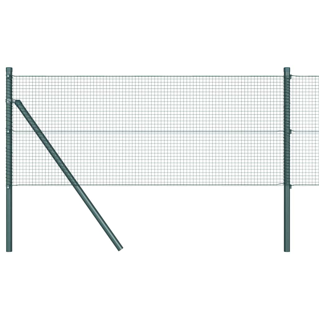 Welded Wire Fence Ground Fix 25 x 0,5 m PVC-Coated Steel Green