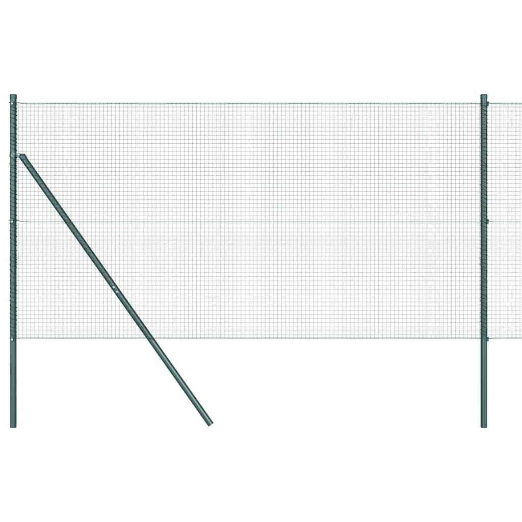 Welded Wire Fence Ground Fix 25 x 1 m PVC-Coated Steel Green