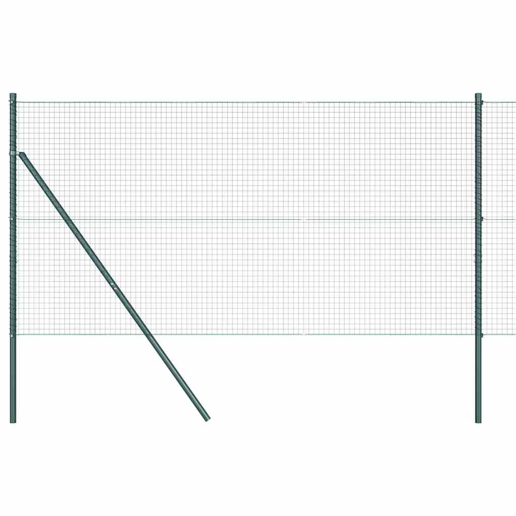 Welded Wire Fence Ground Fix 25 x 1 m PVC-Coated Steel Green