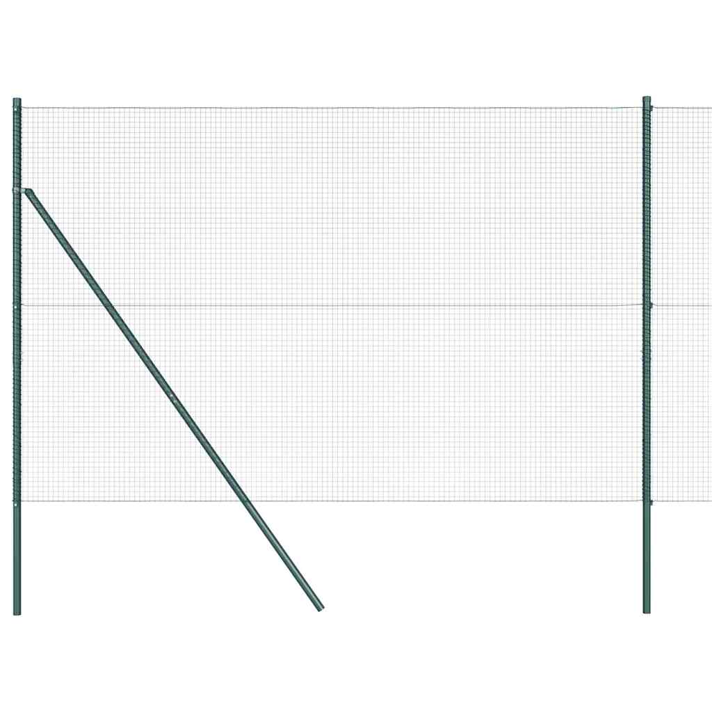 Welded Wire Fence Ground Fix 25 x 1,5 m PVC-Coated Steel Green