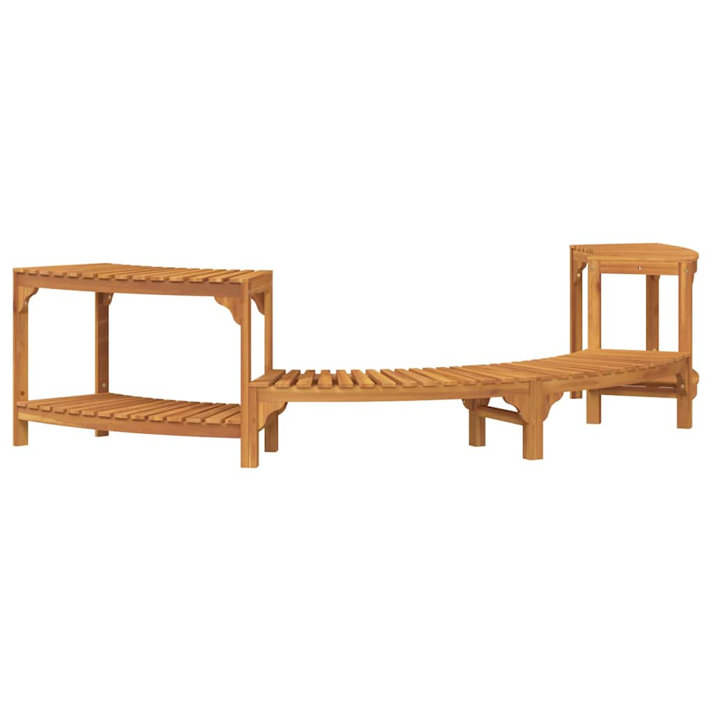 Hot Tub Surround Half-Round Brown 272 x 120 x 55,5 cm