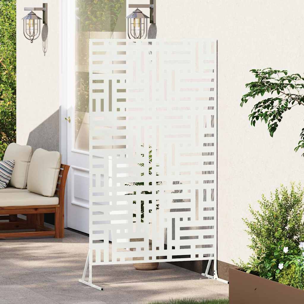 Privacy Screen 100 x 50 x 180 cm Steel White