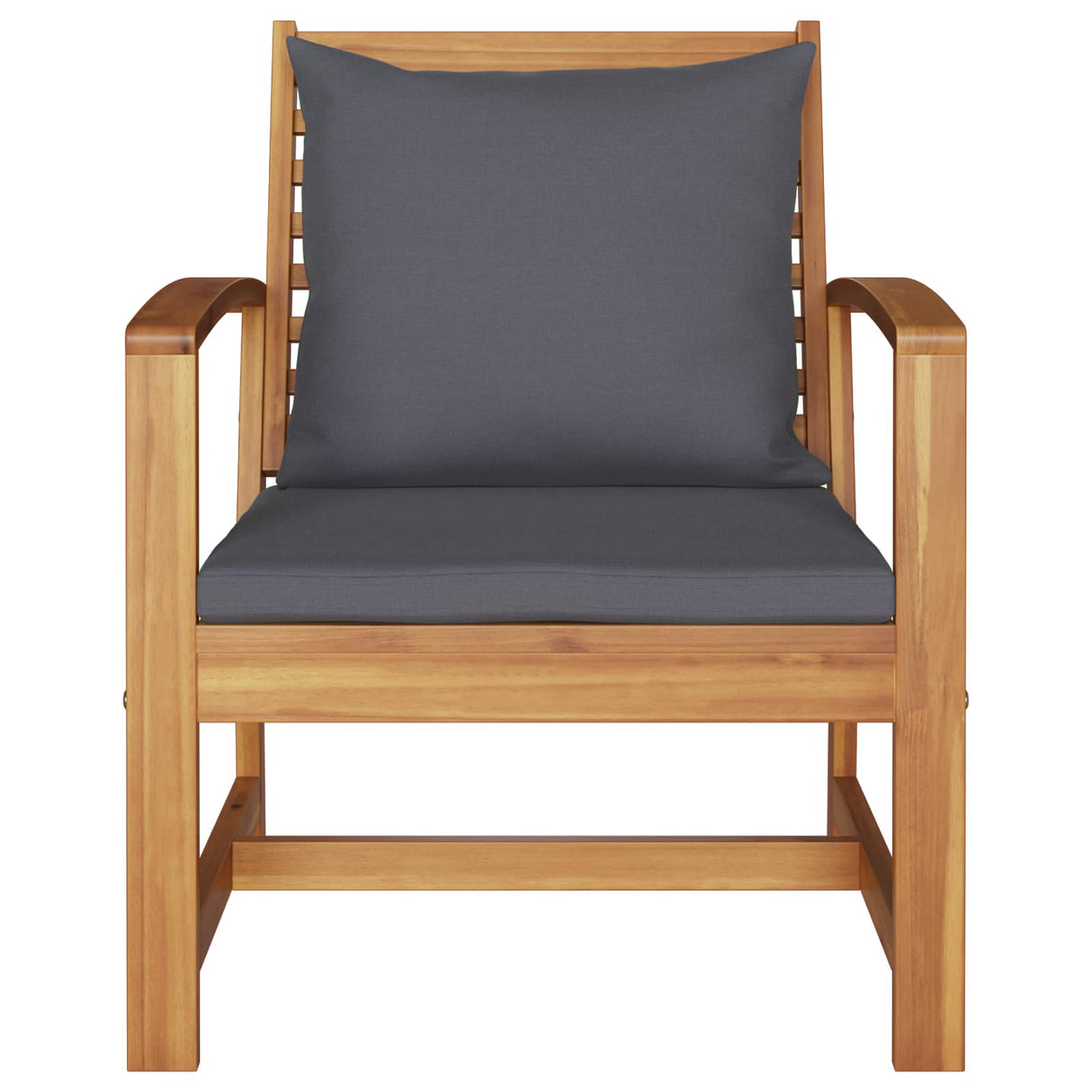 Chair 2 Piece Brown and Dark Grey 65 x 60 x 76.5 cm
