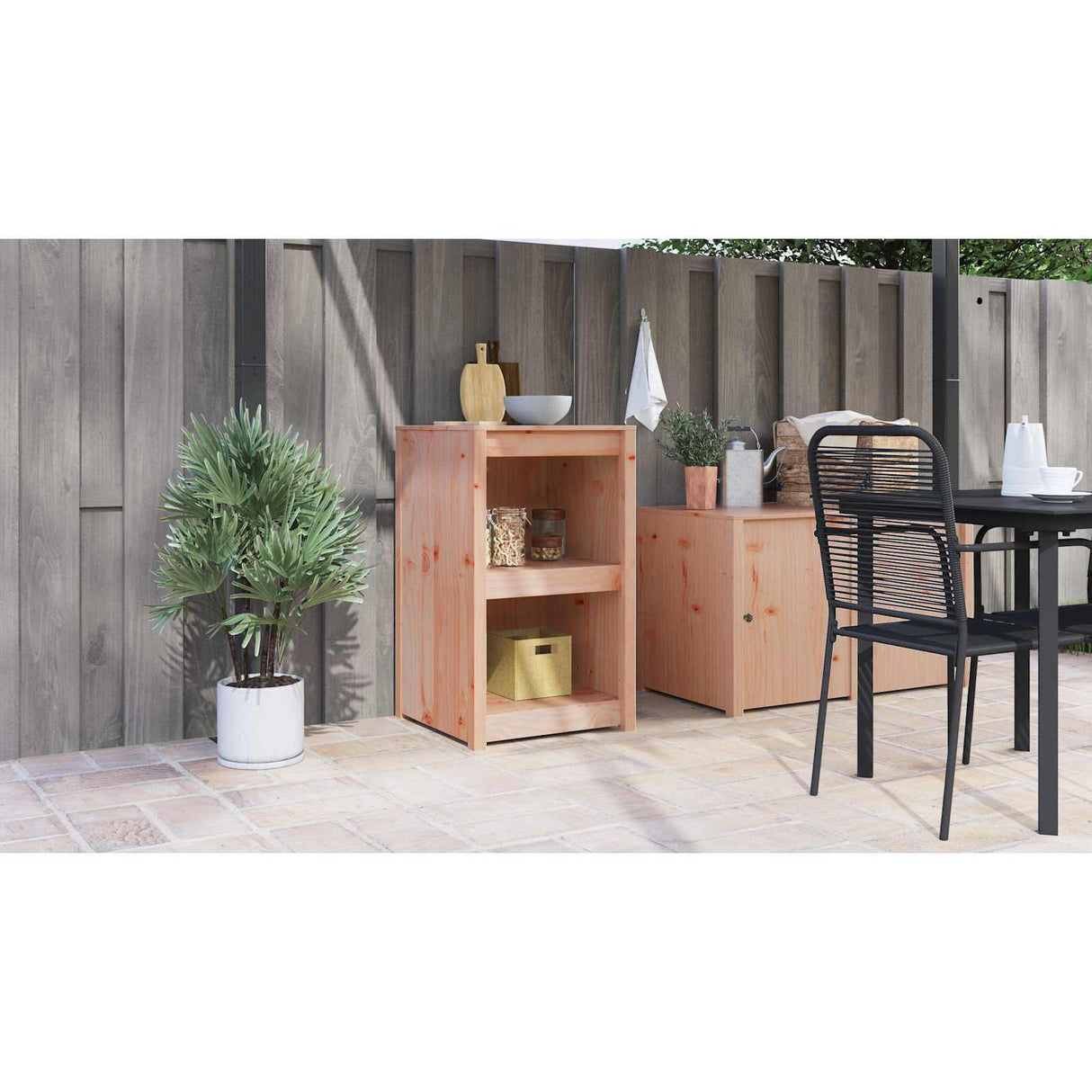 Kitchen Cabinet with Shelf MEPPEL Brown Oak 55 x 55 x 92 cm