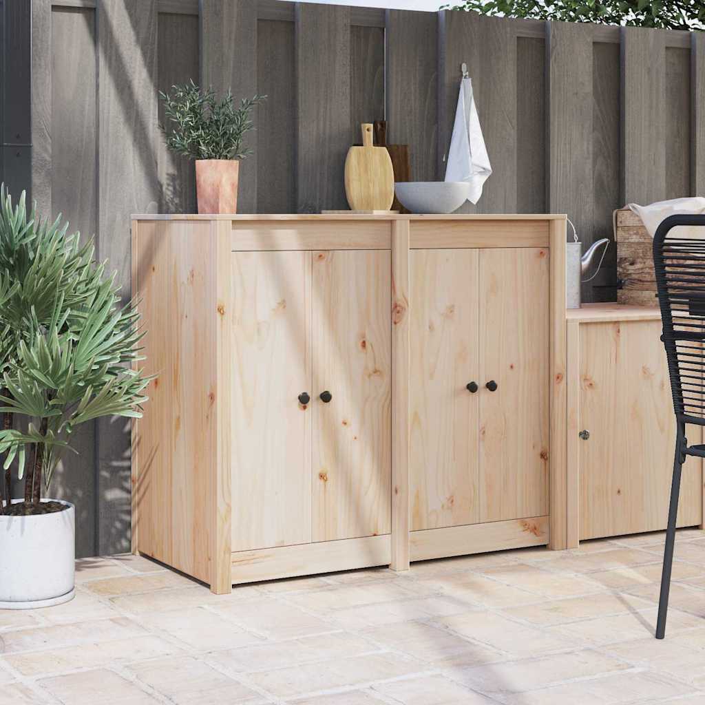 Kitchen Door 2 pcs Cream 50 x 9 x 82 cm Solid Pine wood