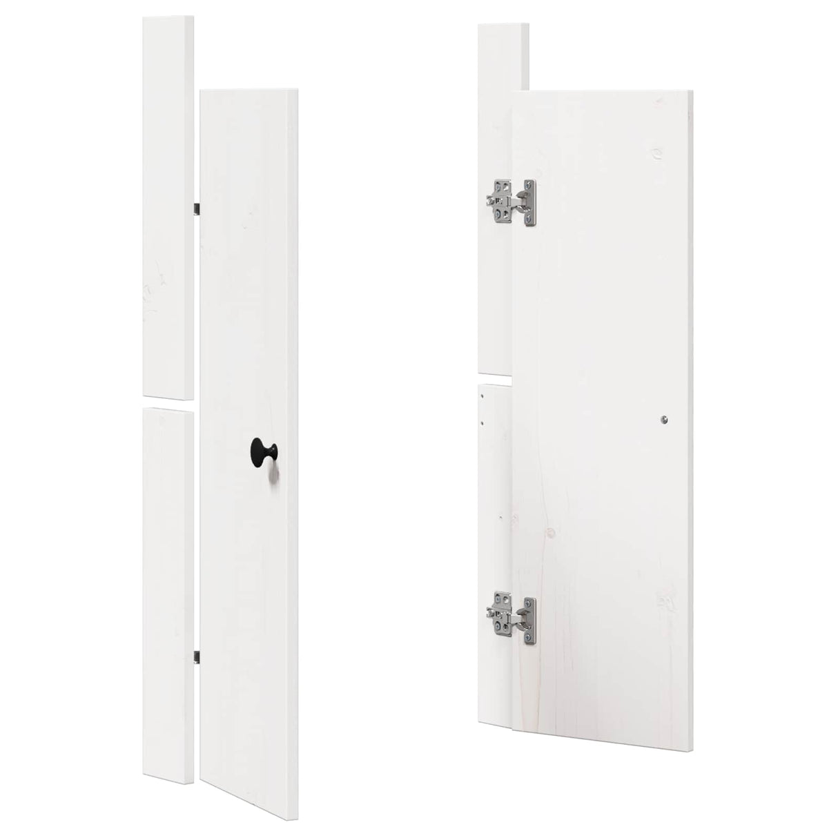 Kitchen Door MEPPEL 2 pcs White 50 x 9 x 82 cm Solid Pine wood