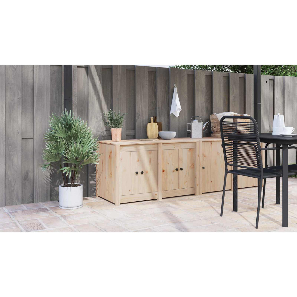 Kitchen Cabinet with Shelf MEPPEL Brown Oak 106 x 55 x 64 cm