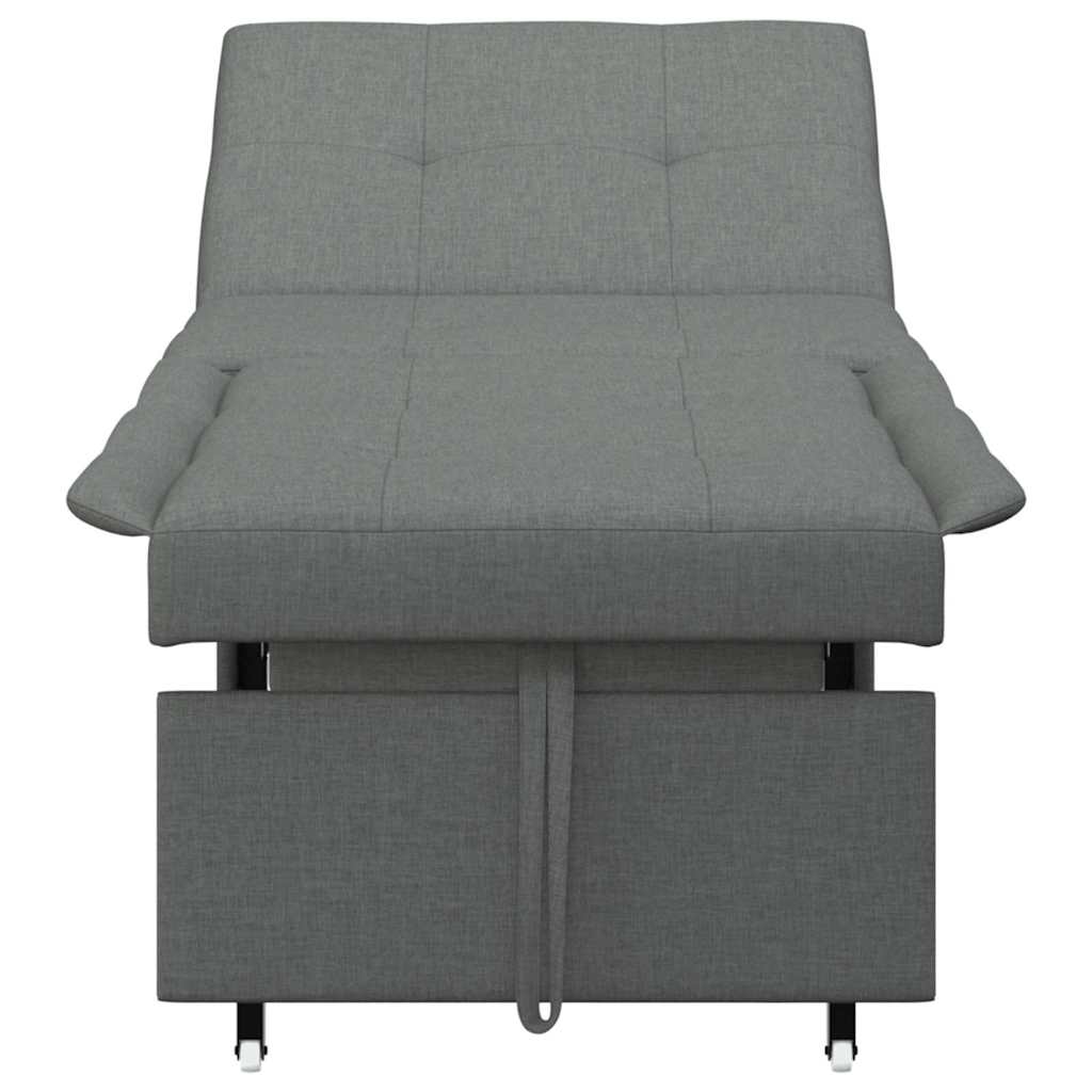 Sofa Bed Dark grey 194 x 67 x 37 cm Fabric