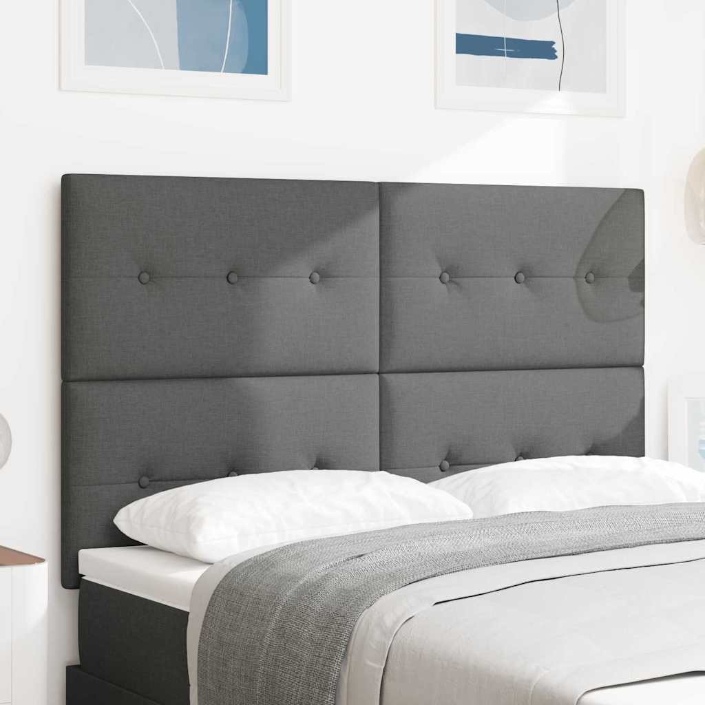 Height-Adjustable Headboard Dark Grey 160 cm Fabric