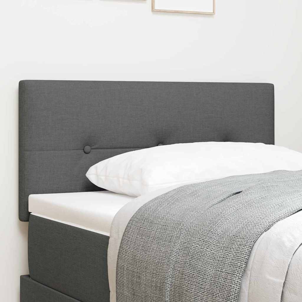 LED Headboard with LED Strip Lights Dark Grey 100 cm Fabric