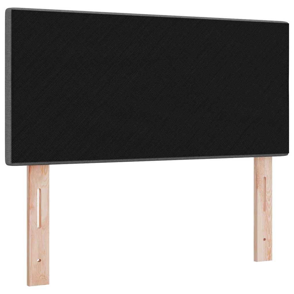 LED Headboard with LED Strip Lights Dark Grey 100 cm Fabric