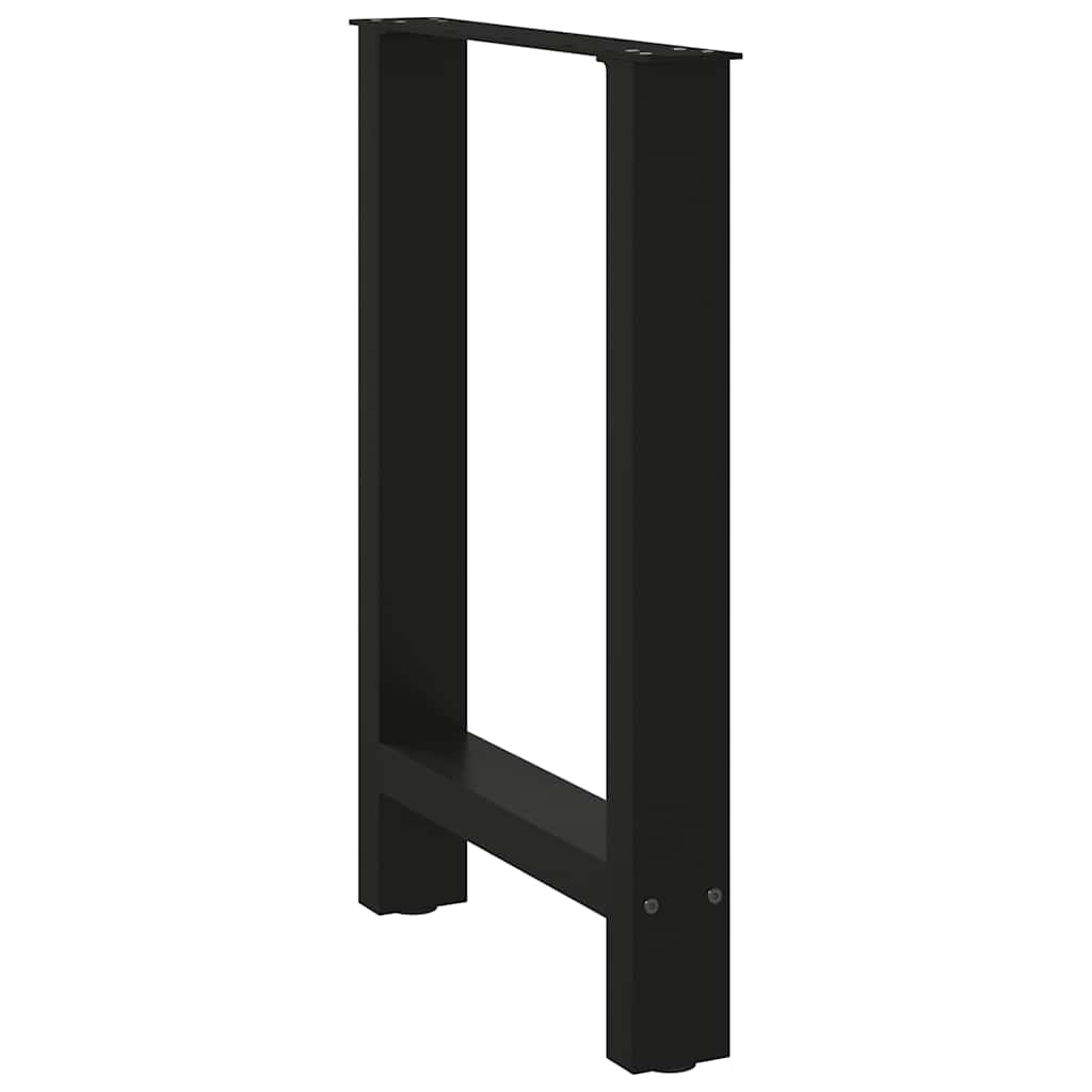 Dining Table Legs Black 2 pcs 60x(72-73) cm Steel
