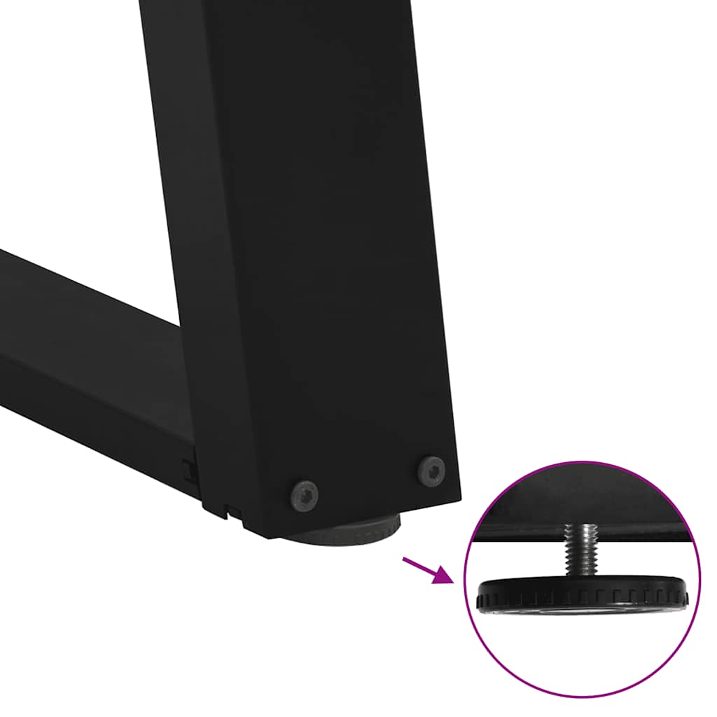 Dining Table Legs U-Shaped 2 pcs Black 60x(72-73) cm Steel