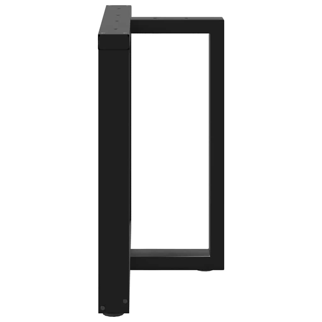 Dining Table Legs T-Shaped 2 pcs Black 70x35x(72-73) cm Steel