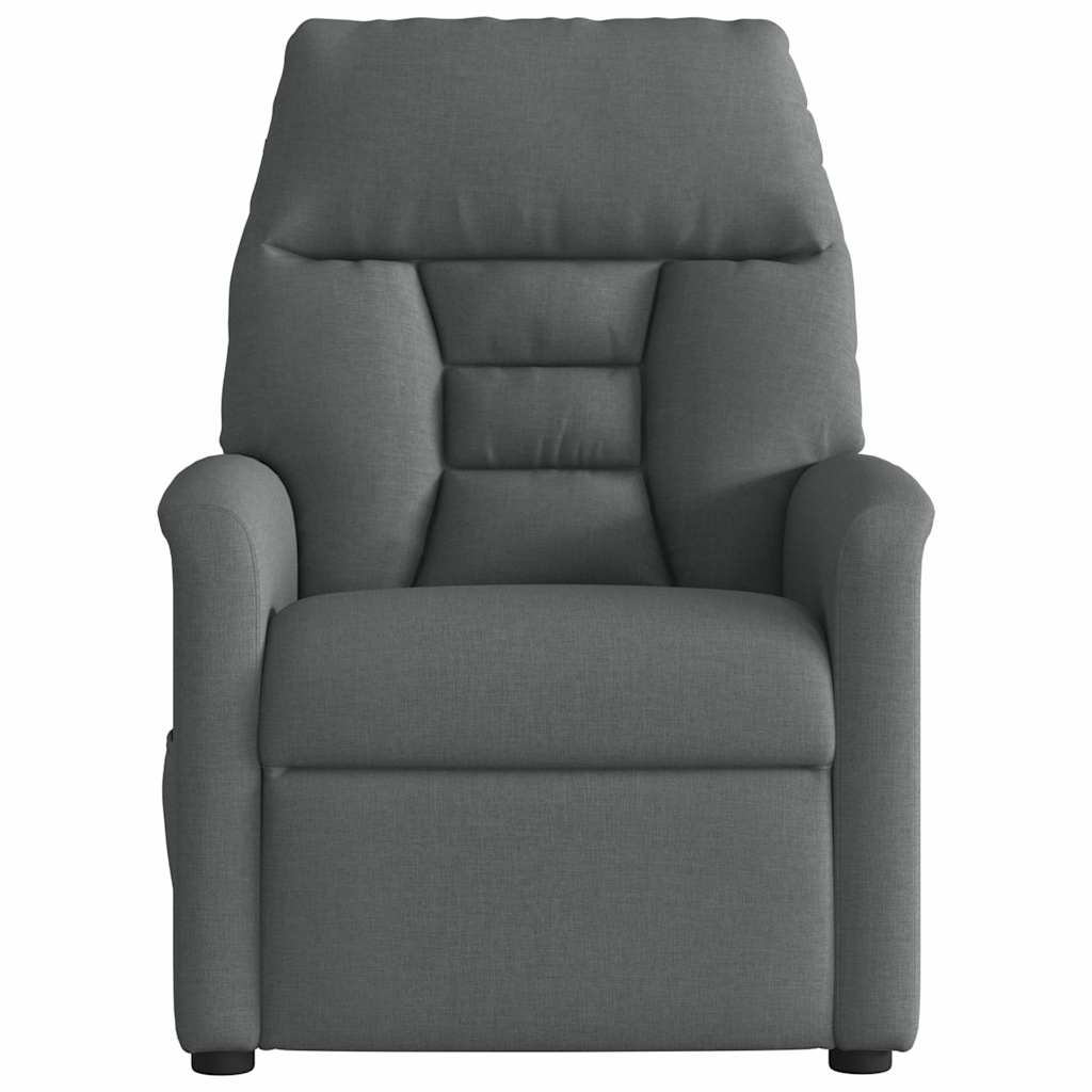 Massage Recliner Chair Dark Grey Fabric