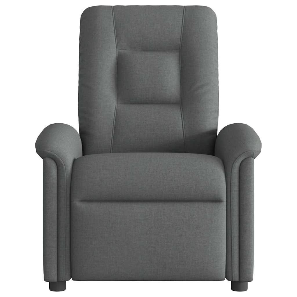 Massage Recliner Chair Dark Grey Fabric