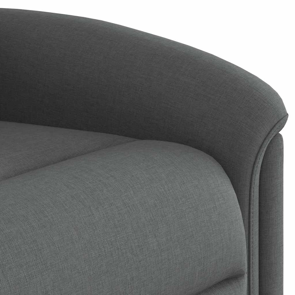 Massage Recliner Chair Dark Grey Fabric