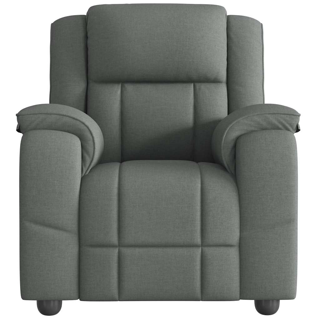 Massage Recliner Chair Dark Grey Fabric