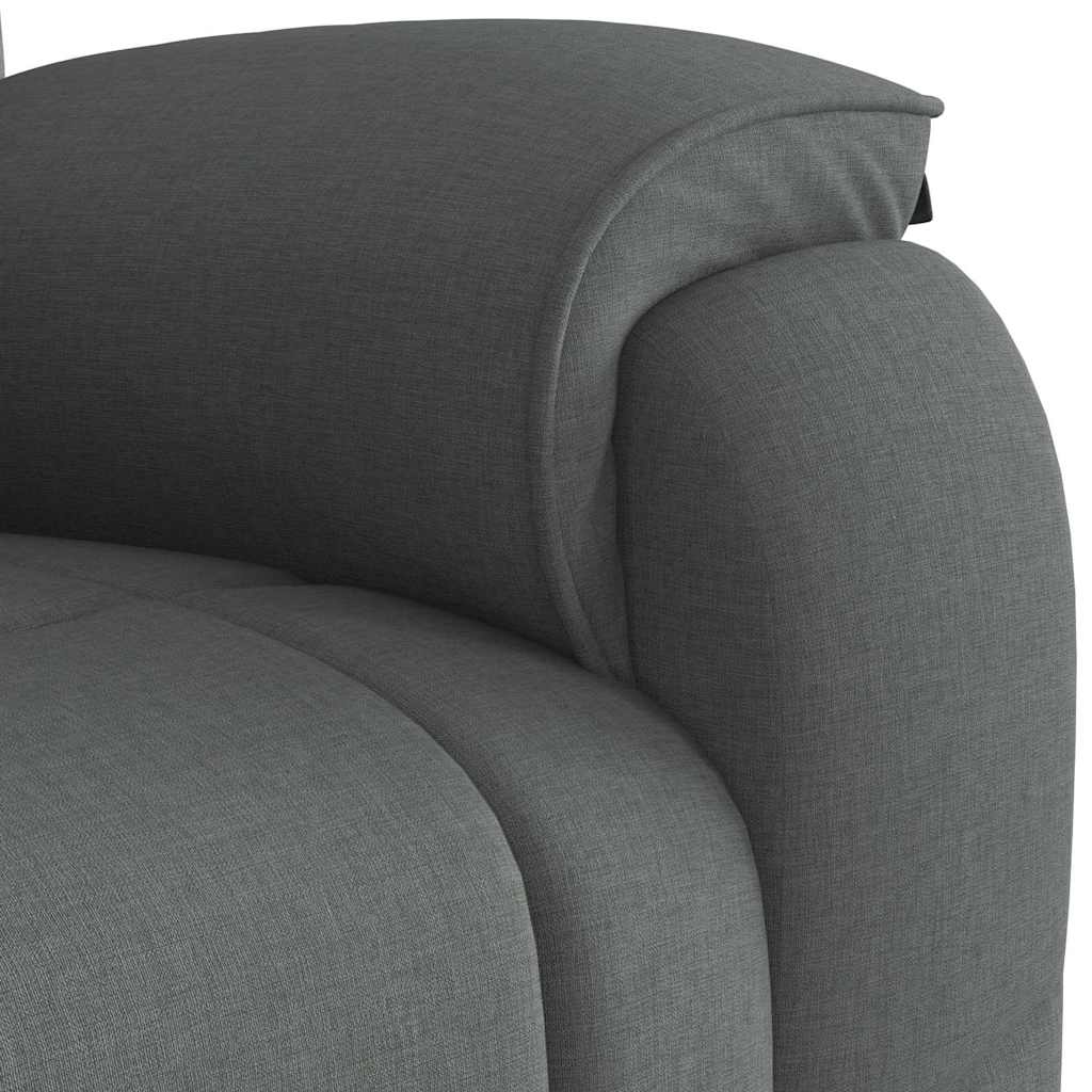 Massage Recliner Chair Dark Grey Fabric
