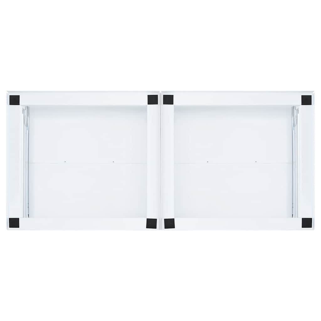 Double Washing Machine Pedestal with Pull-Out Shelves White