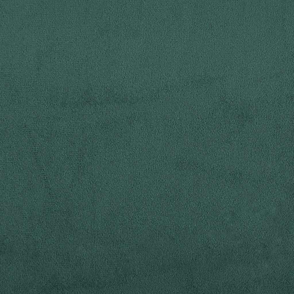 Relaxing Chair with Stool Dark Green Velvet