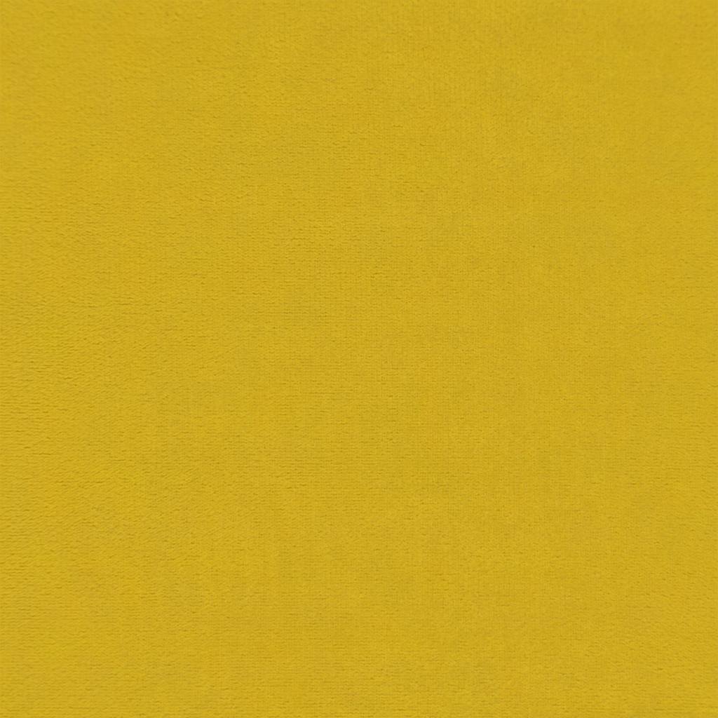 Relaxing Chair with Stool Yellow Velvet