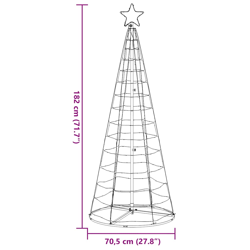LED Christmas Tree 200 LEDs Warm White 182 cm