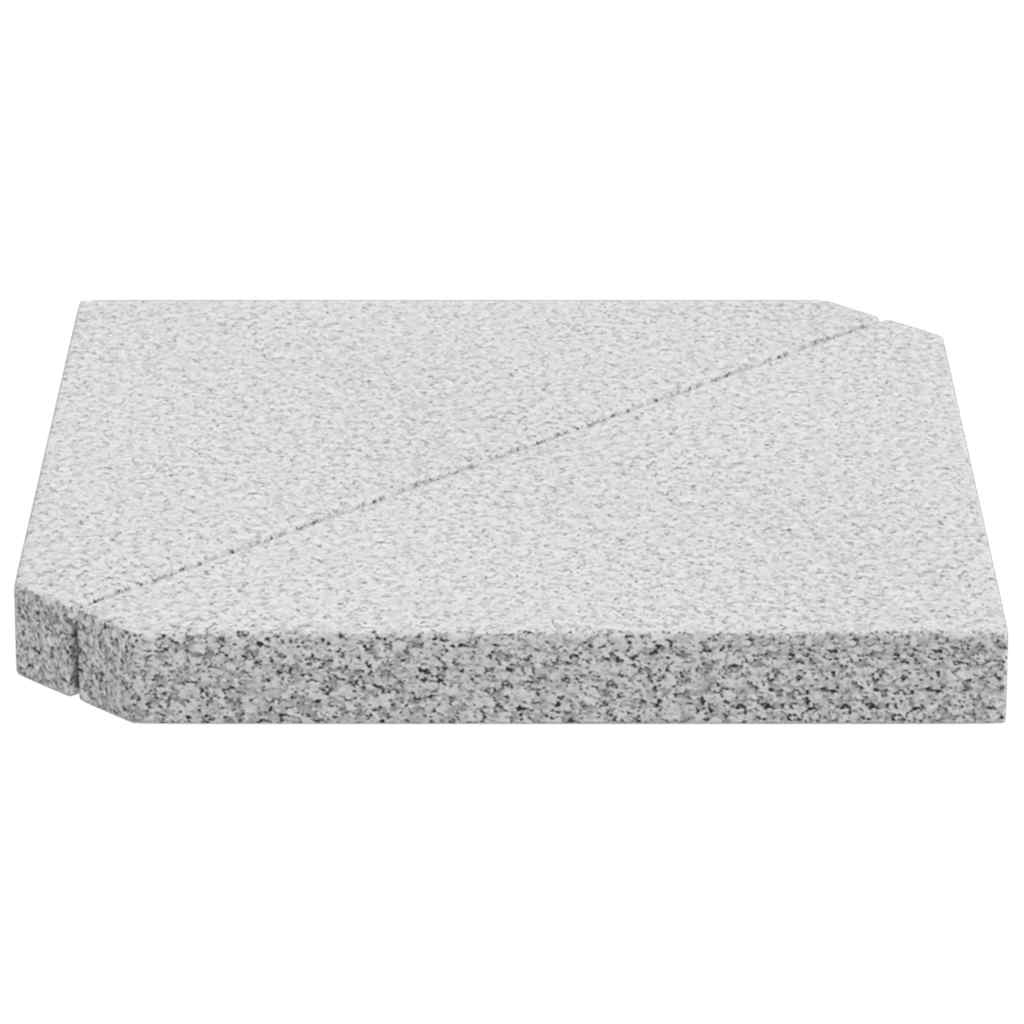 Umbrella Weight Plates 2 pcs Grey Granite Triangular 14 kg