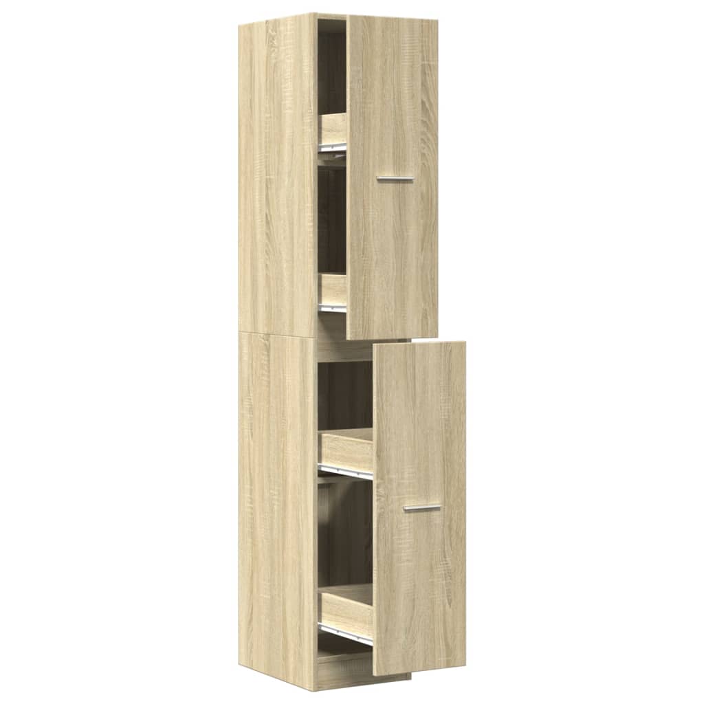 Apothecary Cabinet Sonoma Oak 30x41x174.5 cm Engineered Wood
