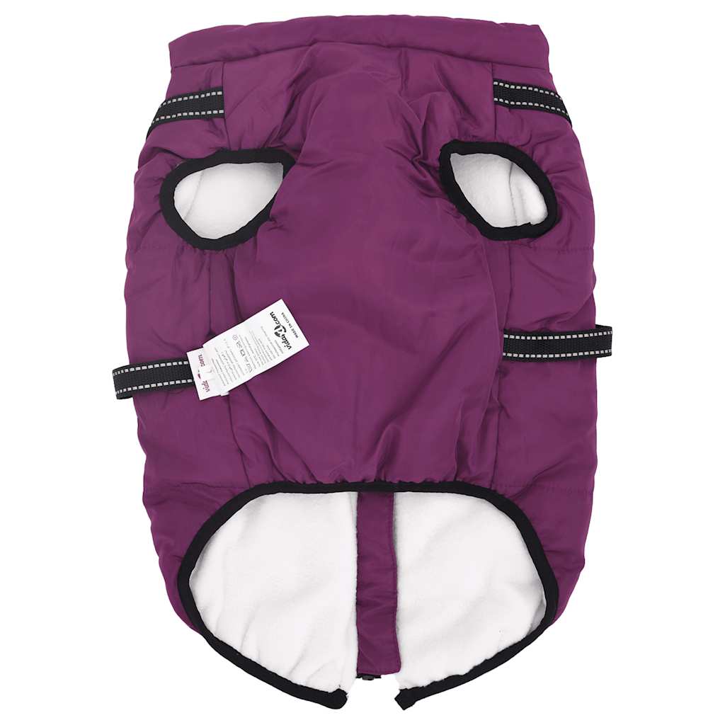 Dog Coat with Harness Waterproof Reflective Purple 3XL