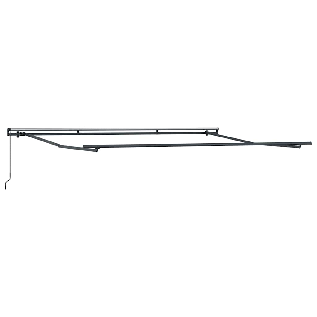 Manual Retractable Awning Anthracite and White 500x300 cm