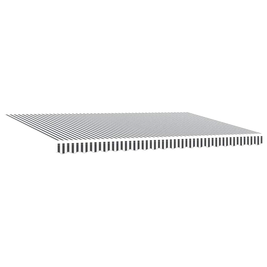 Manual Retractable Awning with LEDs Anthracite&White 500x300 cm