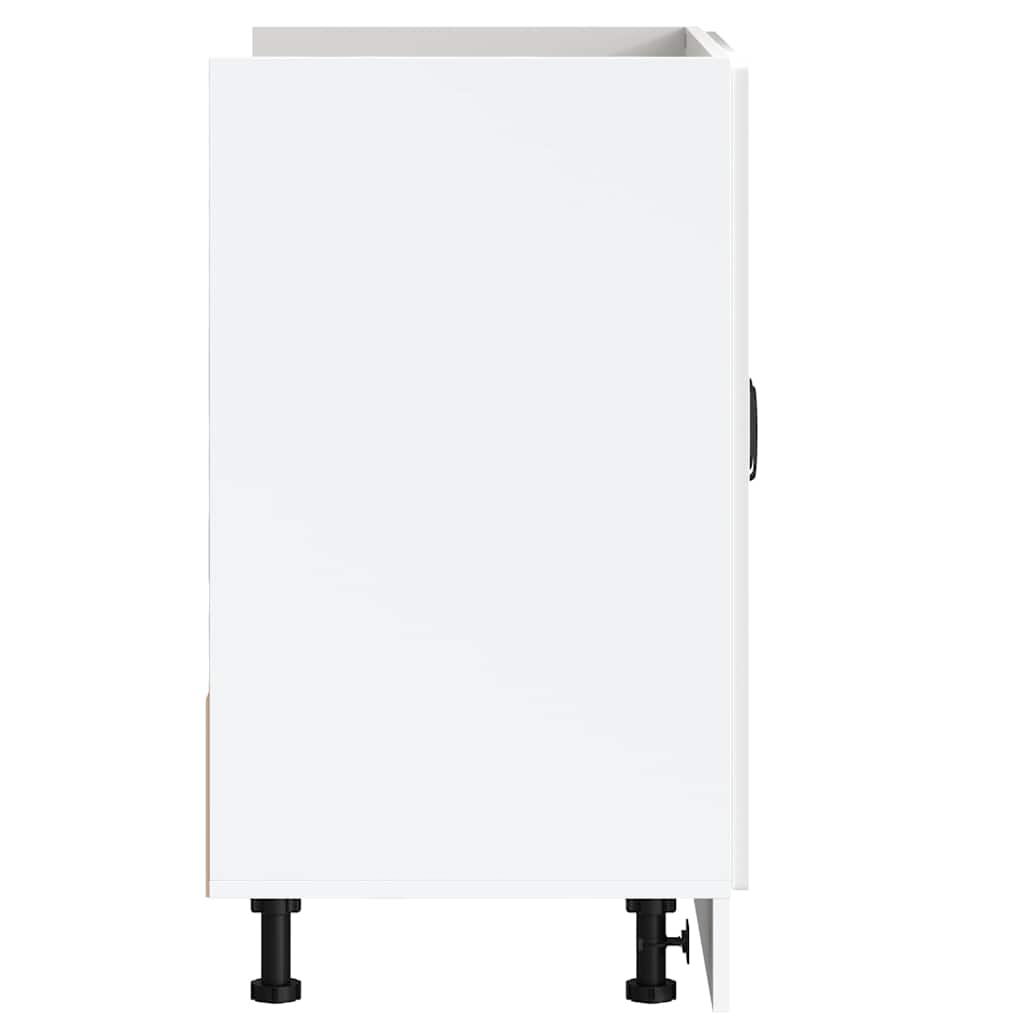 Sink Base Cabinet "Kalmar" High Gloss White 80x46x81,5 cm Engineered Wood