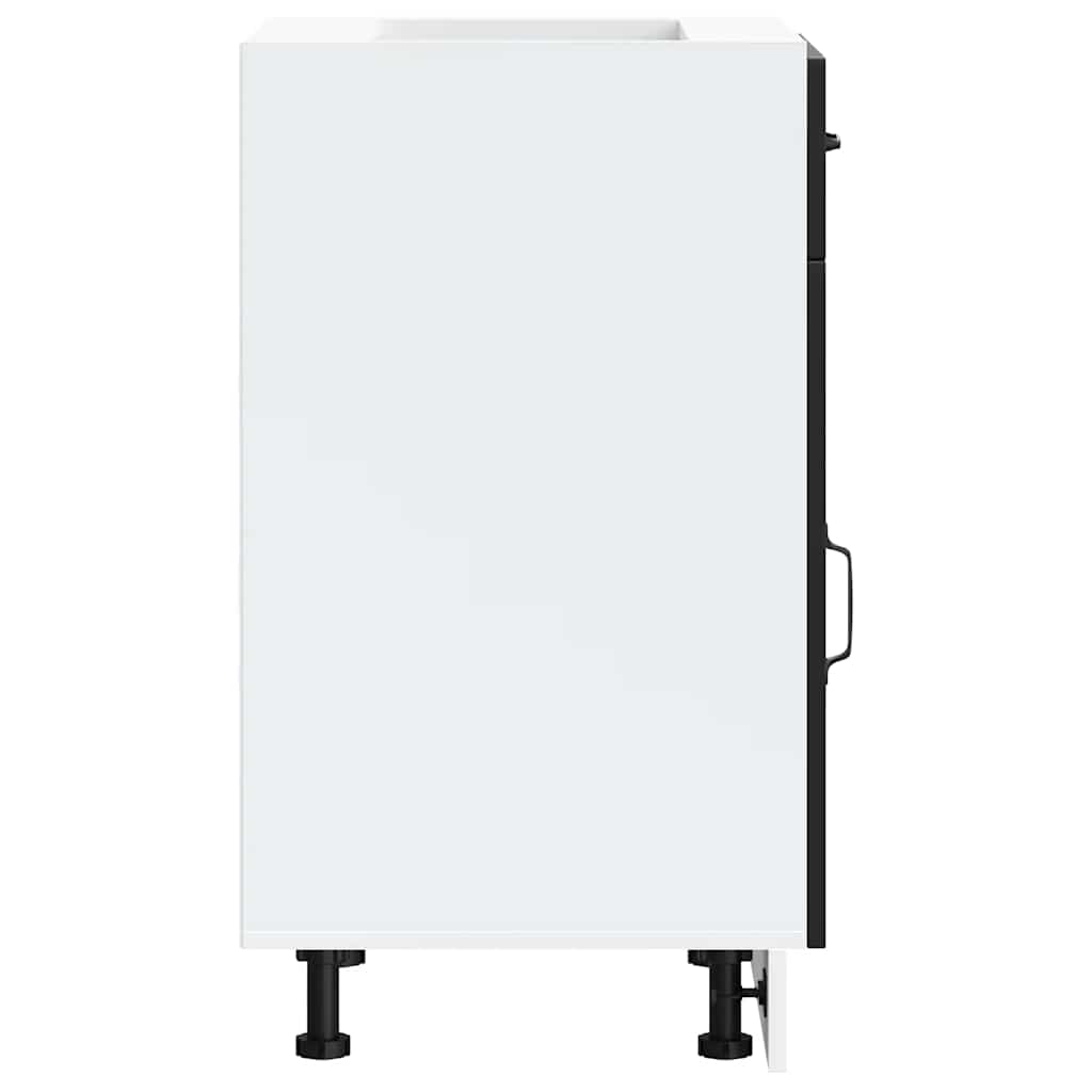 Kitchen Base Cabinet "Kalmar" Black Engineered Wood