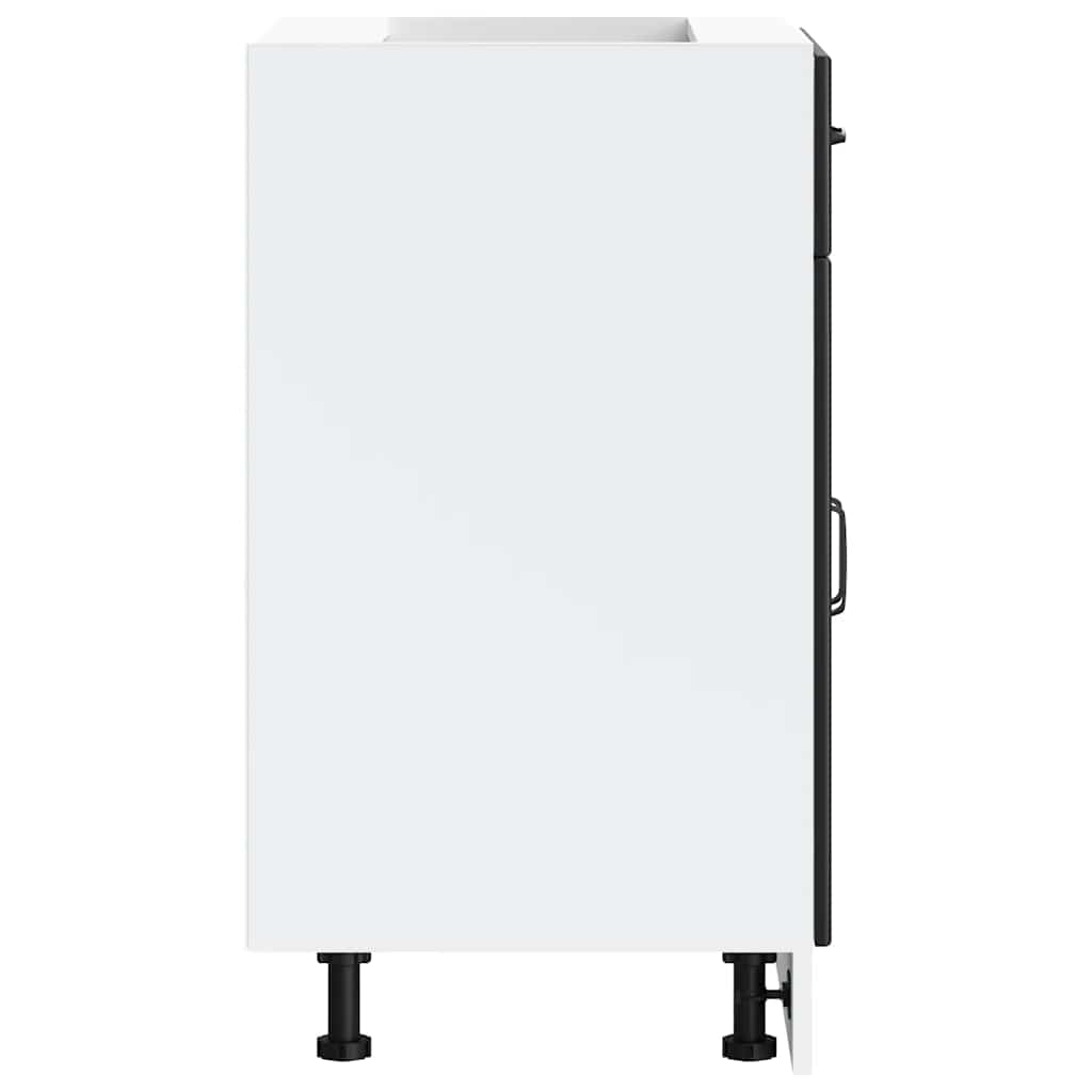 Kitchen Base Cabinet "Kalmar" Black Engineered Wood