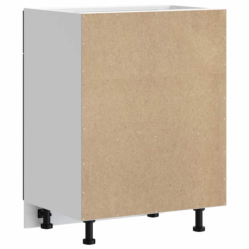 Kitchen Base Cabinet "Kalmar" Black Engineered Wood