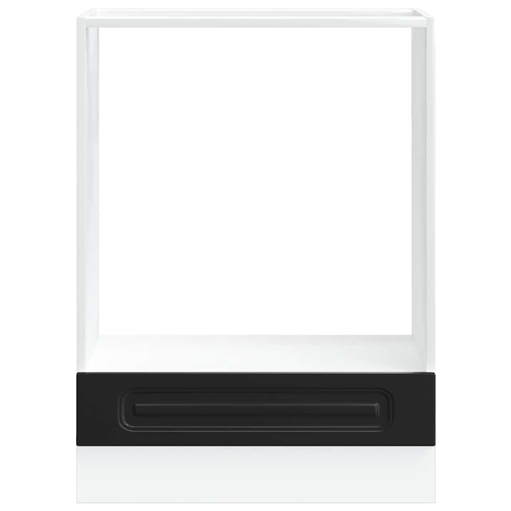Oven Cabinet "Kalmar" Black Engineered Wood