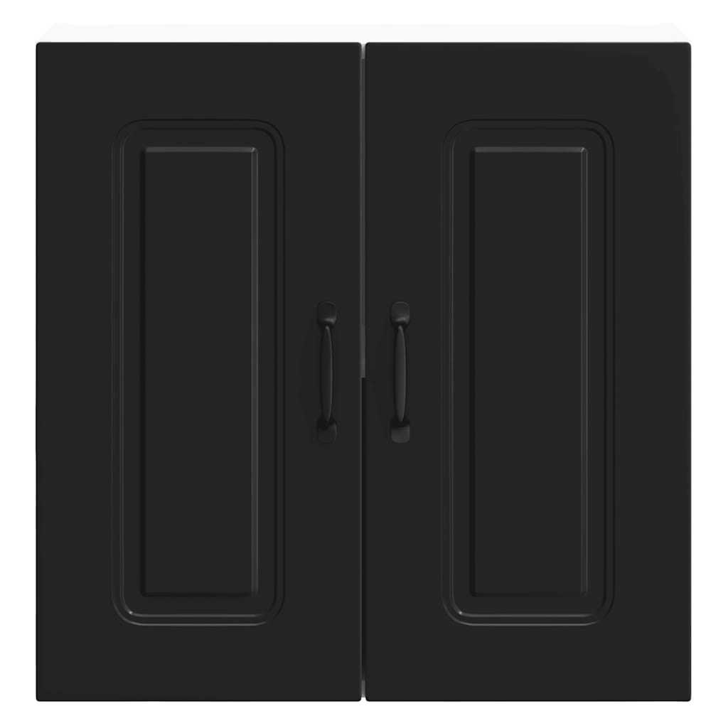 Kitchen Wall Cabinet "Kalmar" Black Engineered Wood