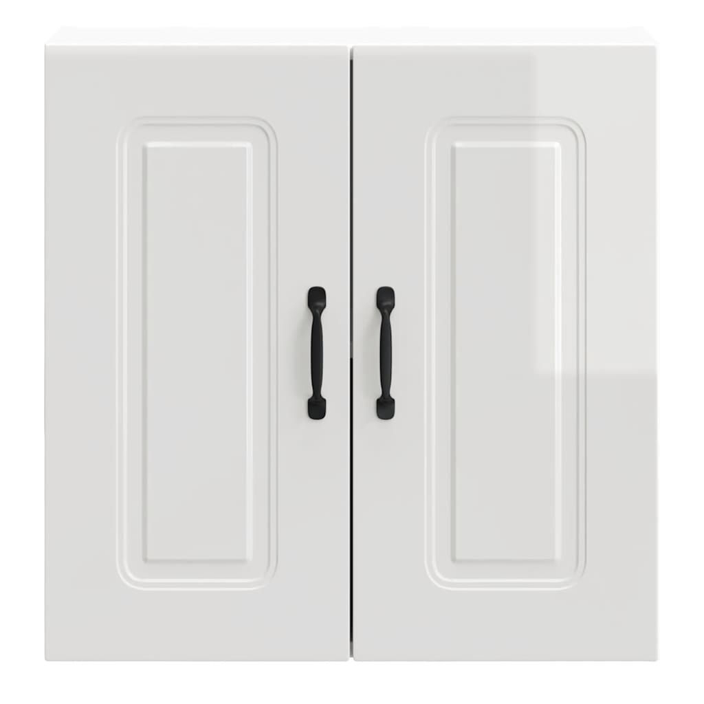 Kitchen Wall Cabinet "Kalmar" High Gloss White Engineered Wood