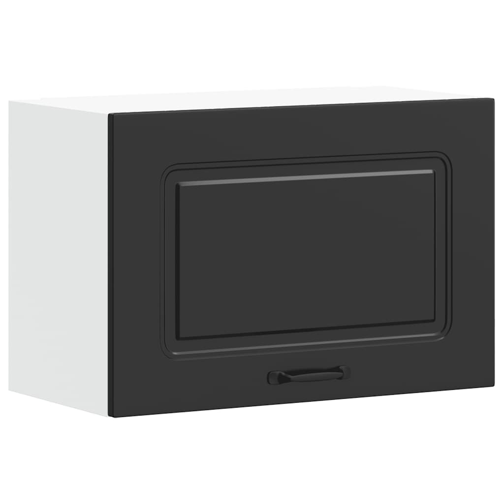 Kitchen Wall Cabinet "Kalmar" Black Engineered Wood