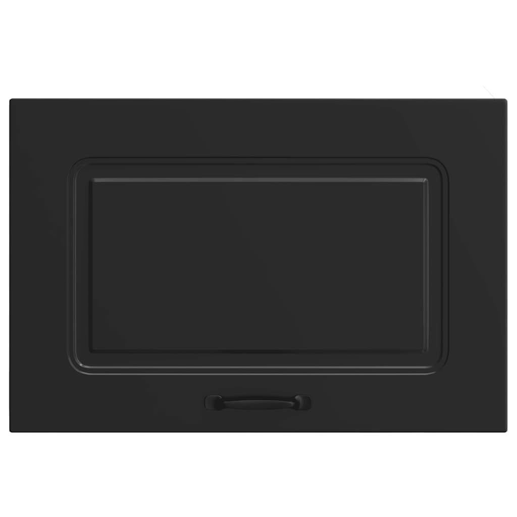 Kitchen Wall Cabinet "Kalmar" Black Engineered Wood